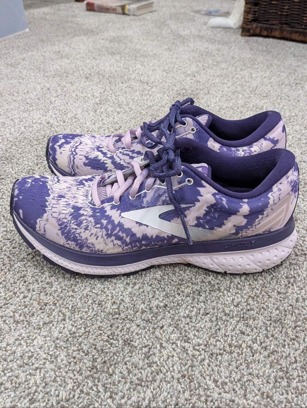 Brooks Ghost 13 Together Unity Running Shoes Purple Tie-dye Size 7 Comfort